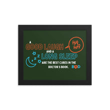 Load image into Gallery viewer, “A good laugh and a long sleep are the best cures in the doctor’s book.” – Irish proverb | Framed Photo Paper Poster