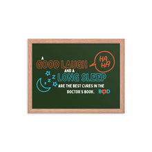 Load image into Gallery viewer, “A good laugh and a long sleep are the best cures in the doctor’s book.” – Irish proverb | Framed Photo Paper Poster
