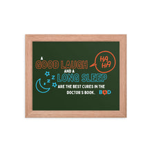 Load image into Gallery viewer, “A good laugh and a long sleep are the best cures in the doctor’s book.” – Irish proverb | Framed Photo Paper Poster