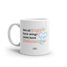 Load image into Gallery viewer, Book Z Doctor ‘Not all angels have wings, some have stethoscopes’ Ceramic Coffee Mug, Glossy White Tea Cup, 11oz, Ideal Gift for Thanksgiving, Christmas, and Birthday