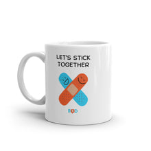 Load image into Gallery viewer, Book Z Doctor ‘Let’s stick together with each other’ Ceramic Coffee Mug, Glossy White Tea Cup, Ideal Gift for Thanksgiving, Christmas, and Birthday, 11oz, 15oz