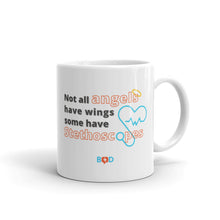 Load image into Gallery viewer, Book Z Doctor ‘Not all angels have wings, some have stethoscopes’ Ceramic Coffee Mug, Glossy White Tea Cup, 11oz, Ideal Gift for Thanksgiving, Christmas, and Birthday
