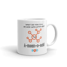 Load image into Gallery viewer, Book Z Doctor ‘A-mean-o-Acid’ Ceramic Coffee Mug, Glossy White Tea Cup, Ideal Gift for Thanksgiving, Christmas, and Birthday, 11oz, 15oz
