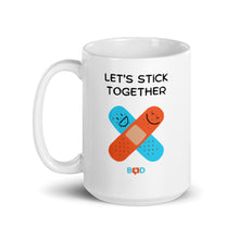 Load image into Gallery viewer, Book Z Doctor ‘Let’s stick together with each other’ Ceramic Coffee Mug, Glossy White Tea Cup, Ideal Gift for Thanksgiving, Christmas, and Birthday, 11oz, 15oz