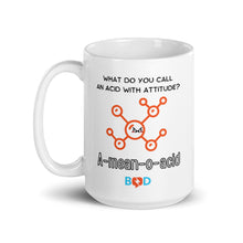 Load image into Gallery viewer, Book Z Doctor ‘A-mean-o-Acid’ Ceramic Coffee Mug, Glossy White Tea Cup, Ideal Gift for Thanksgiving, Christmas, and Birthday, 11oz, 15oz
