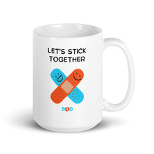 Load image into Gallery viewer, Book Z Doctor ‘Let’s stick together with each other’ Ceramic Coffee Mug, Glossy White Tea Cup, Ideal Gift for Thanksgiving, Christmas, and Birthday, 11oz, 15oz