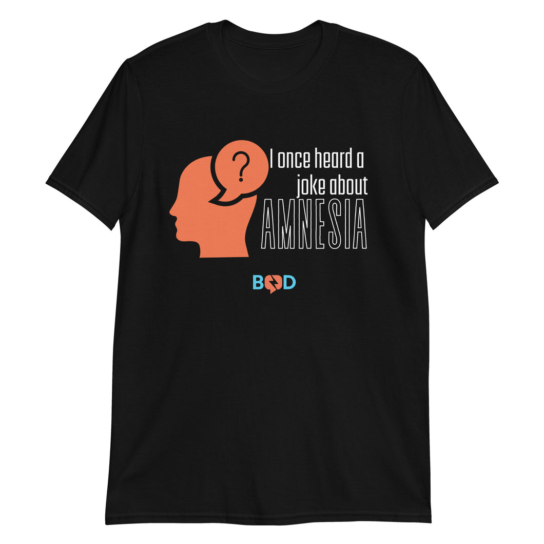 Book Z Doctor ‘I once heard a joke about amnesia’ Unisex T-Shirt, Crew Neck and Short-Sleeve Printed Tees, Comfort Fit Casual Wear