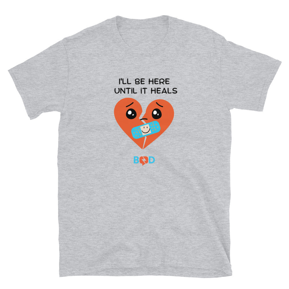 Book Z Doctor ‘I’ll be here Until It Heals’ Unisex T-Shirt, Crew Neck and Short-Sleeve Printed Tees, Comfort Fit Casual Wear,