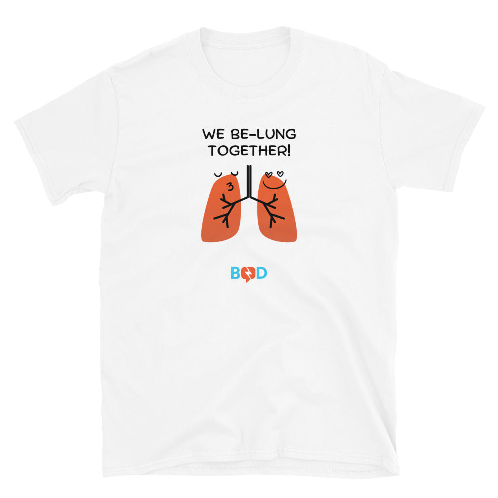 Book Z Doctor ‘We Be-Lung’ Unisex T-Shirt, Crew Neck and Short-Sleeve Printed Tees, Comfort Fit Casual Wear,