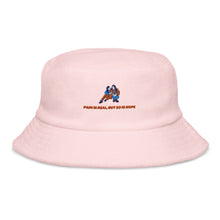 Load image into Gallery viewer, Pain is Real, But so is Hope | Unstructured terry cloth bucket hat
