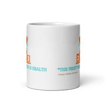 Load image into Gallery viewer, The first wealth is health | White glossy mug
