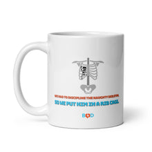 Load image into Gallery viewer, The Naughty Skeleton | White glossy mug
