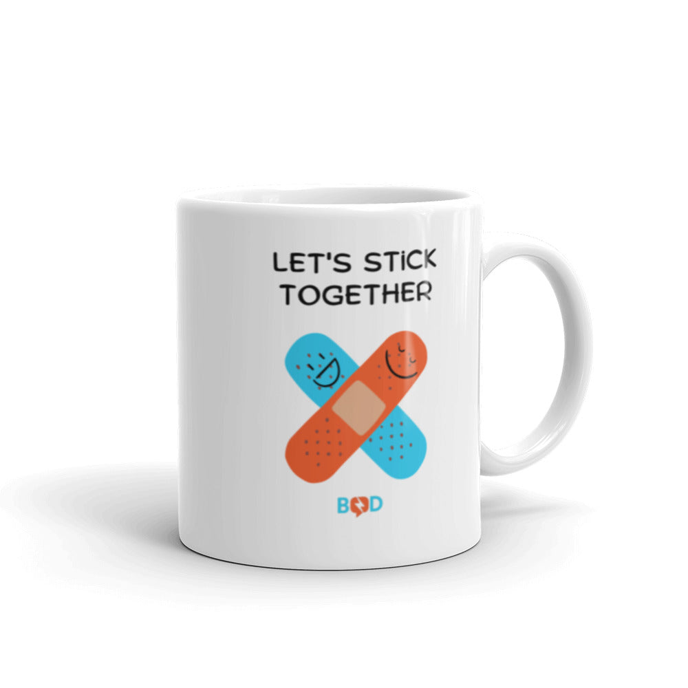Book Z Doctor ‘Let’s stick together with each other’ Ceramic Coffee Mug, Glossy White Tea Cup, Ideal Gift for Thanksgiving, Christmas, and Birthday, 11oz, 15oz