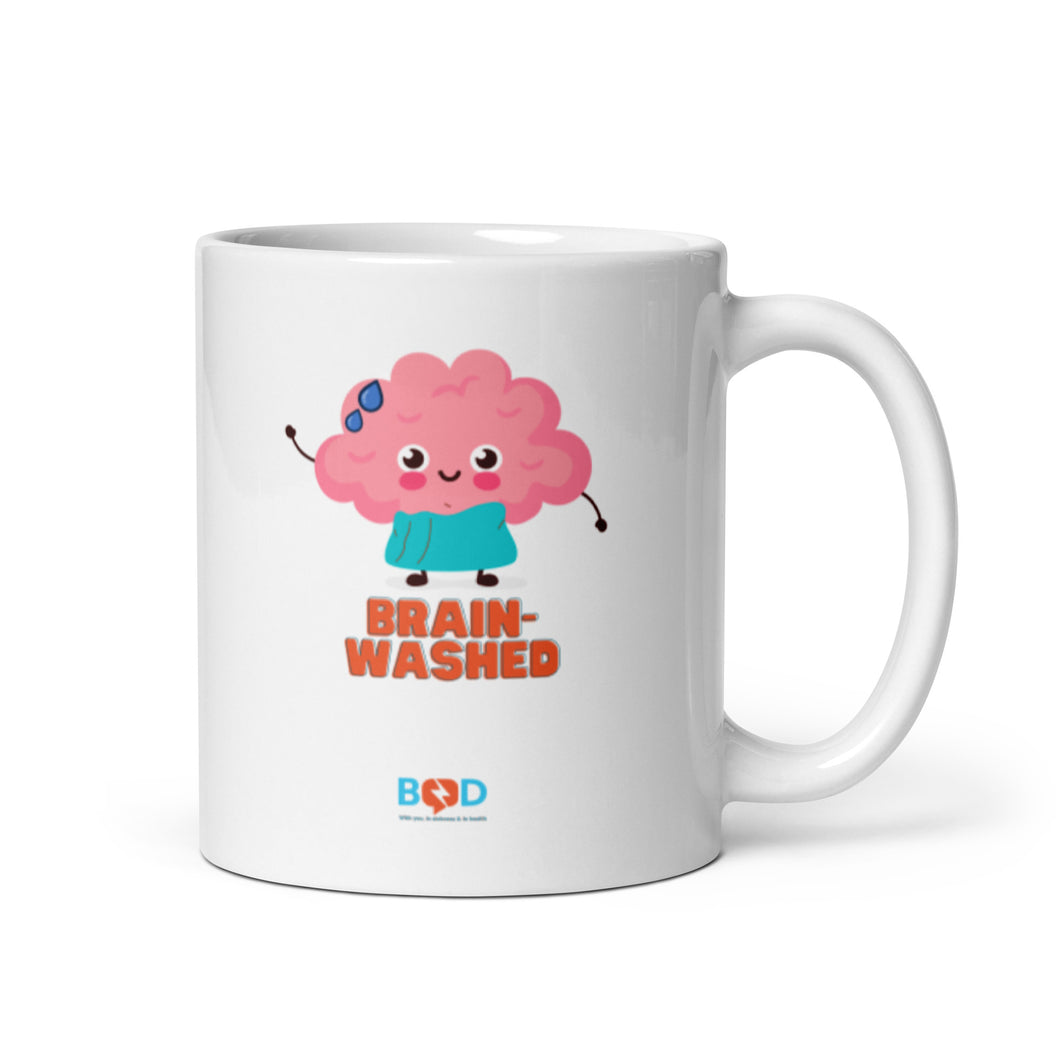 Brain washed | White glossy mug